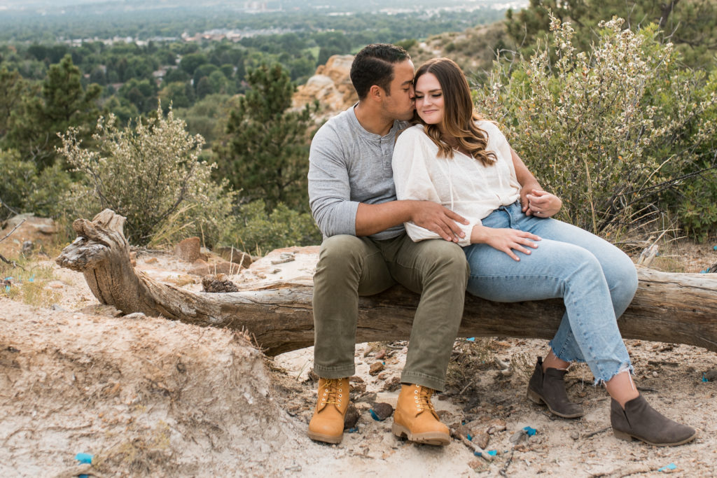 Mountain view engagement session