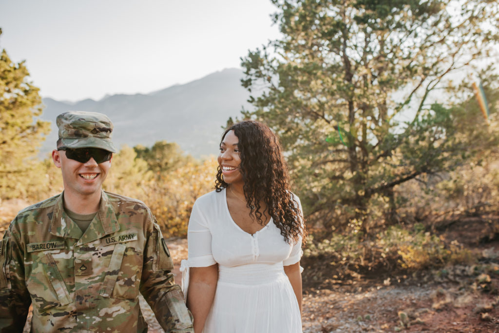 Military couple engagement photos