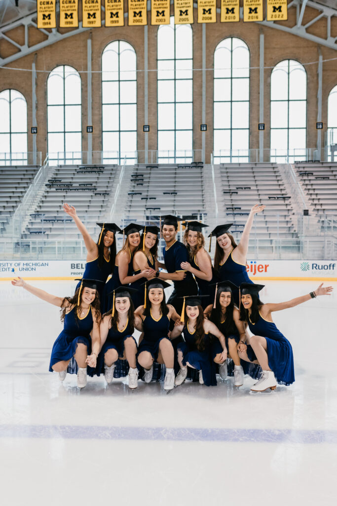 University of Michigan Synchronized Skating Team Graduation Photos