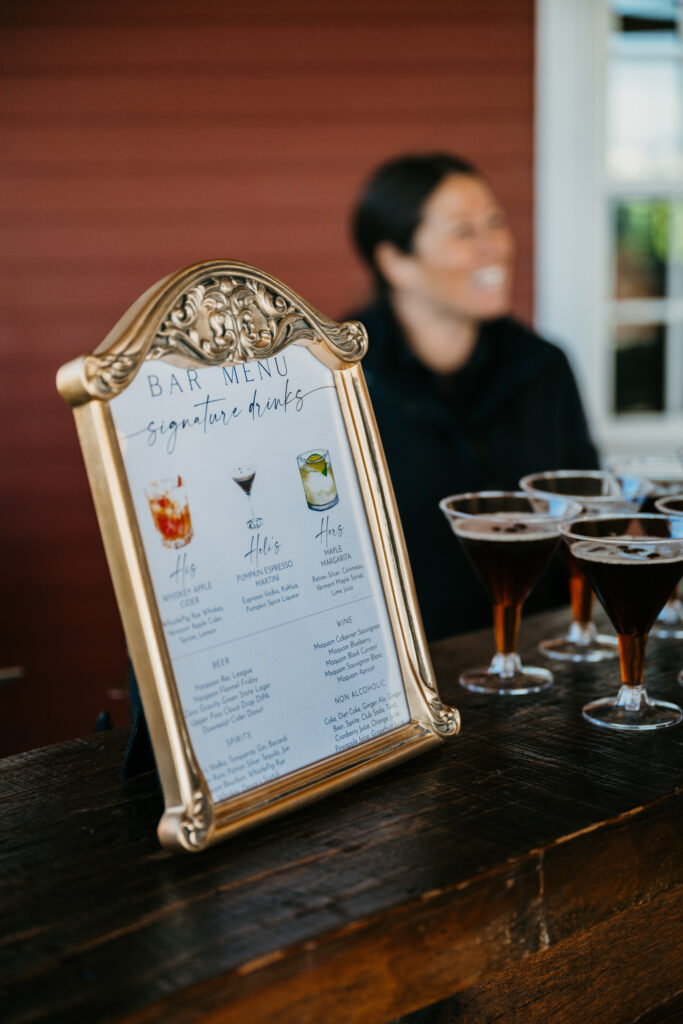 wedding menu